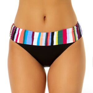 Anne Cole swimsuit bottom rainbow black multi‎ color NWT